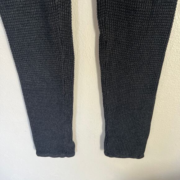 Lululemon Citta Skirted Leggings Foldover Waist Sweater Knit Black Women's Sz 2 - Picture 5 of 11